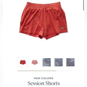 Tracksmith Session Women's Running Shorts — Brick Red